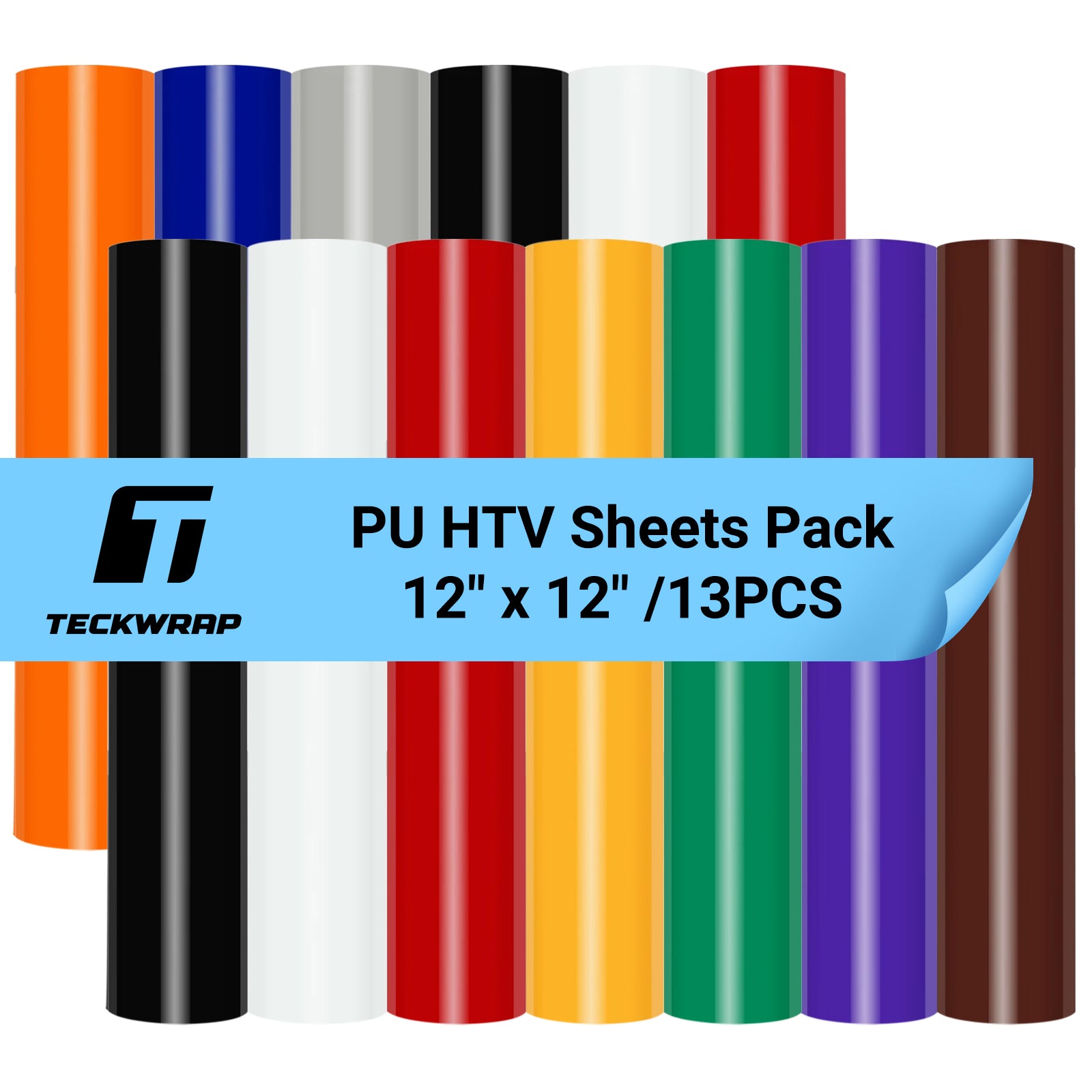 PU Basic Colors HTV Sheets Pack (13PCS)