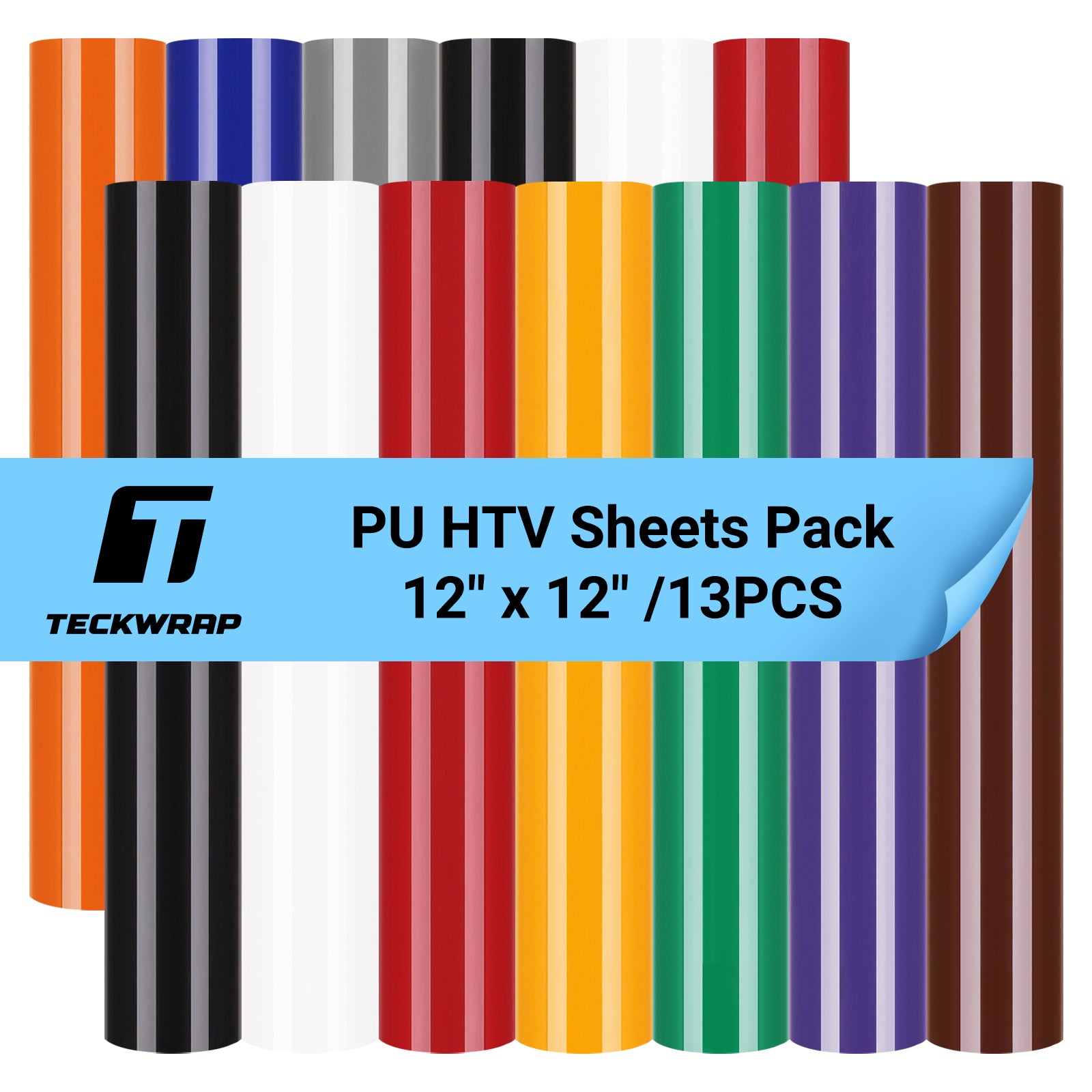 PU Basic Colors HTV Sheets Pack (13PCS)