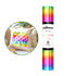 Metallic Chrome Heat Transfer Vinyl 5ft Rainbow Stripe, Metallic Chrome HTV