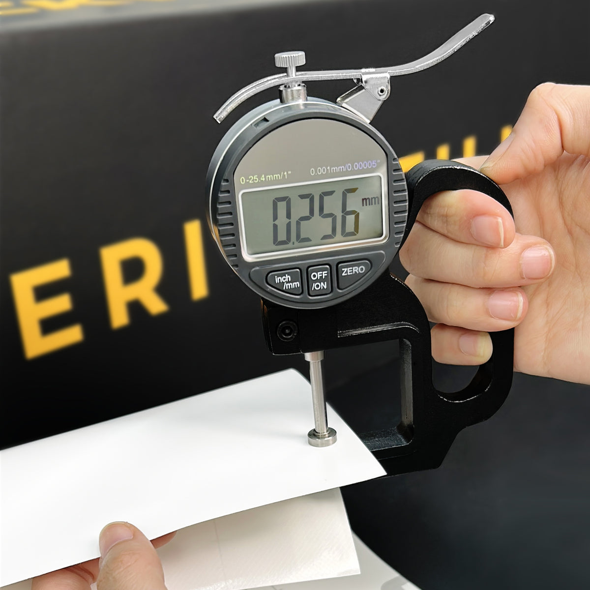 Thickness measurement for Soft Touch White Interior Film