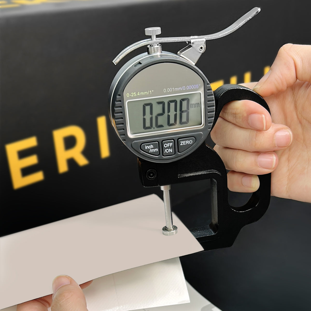 Thickness measurement for Soft Touch Cream Taupe Interior Film