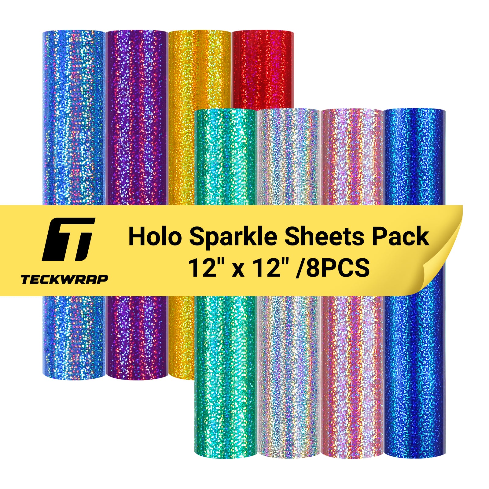 Holographic Sparkle Vinyl Sheets Pack
