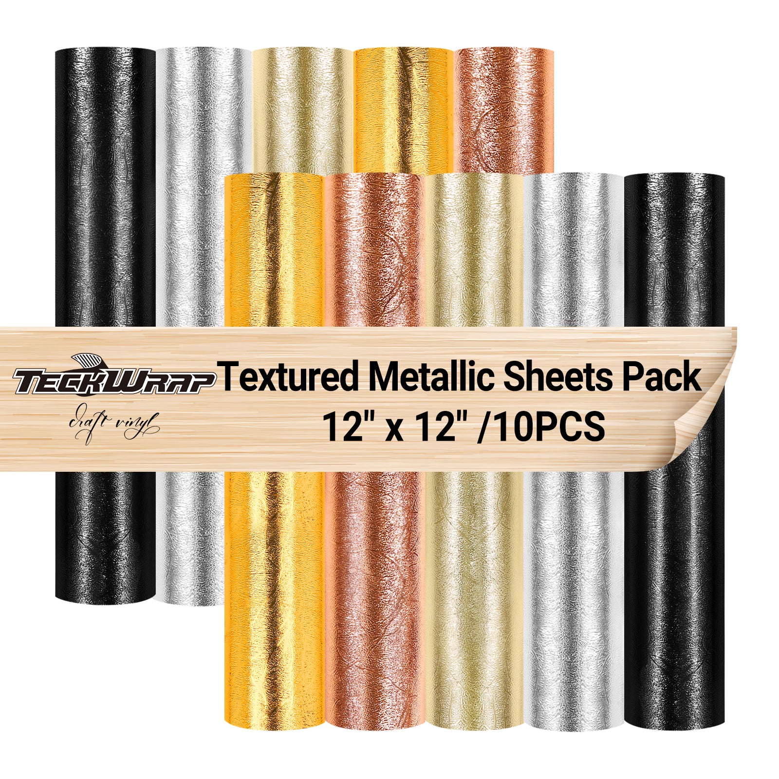 Textured Metallic Vinyl Sheets Pack