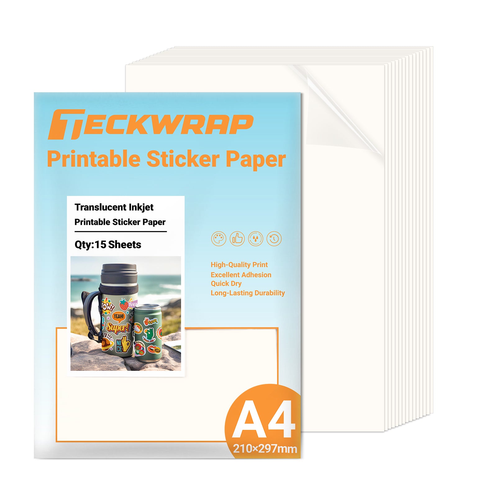 Inkjet Printable Sticker Paper 15 Sheets