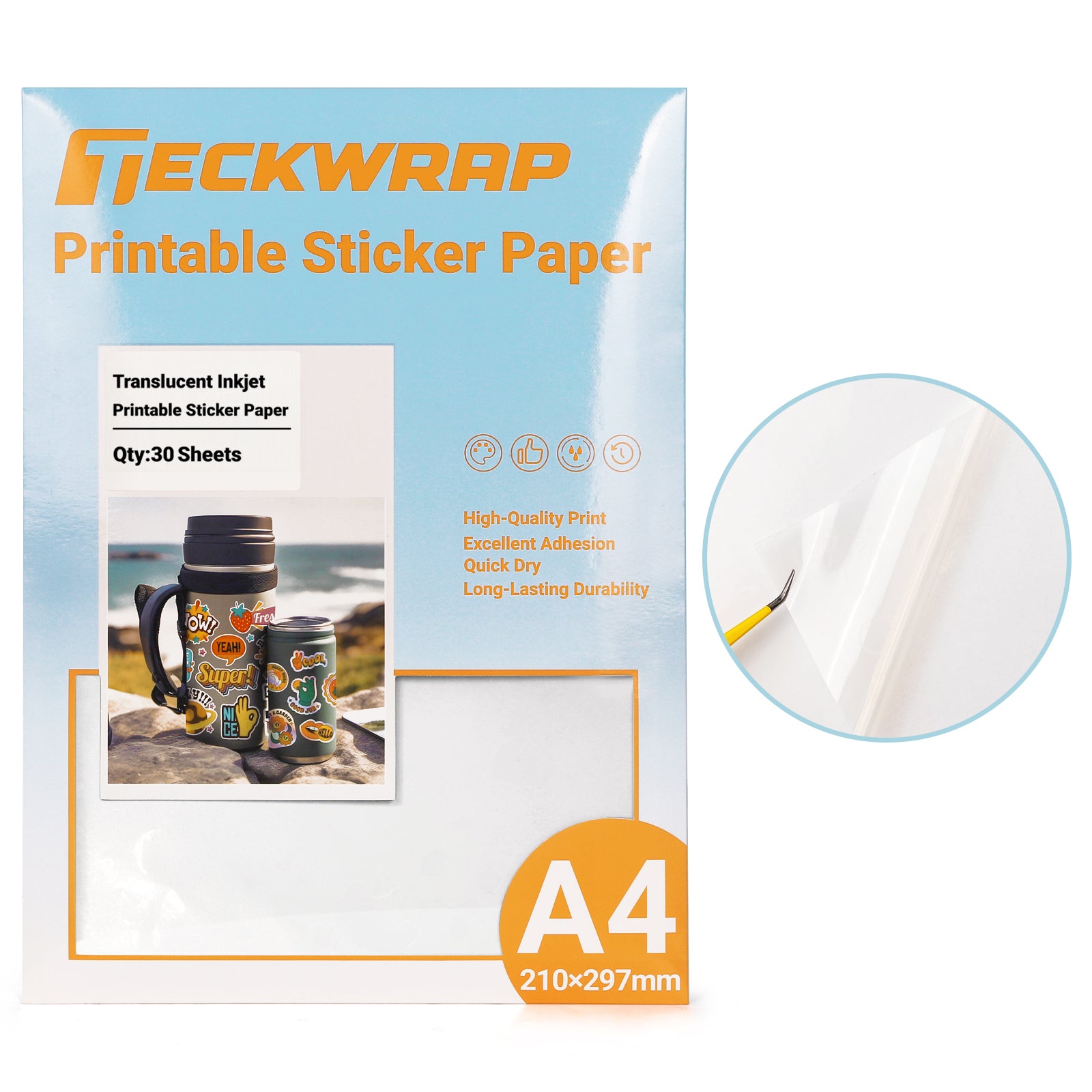 Inkjet Printable Sticker Paper 30 Sheets