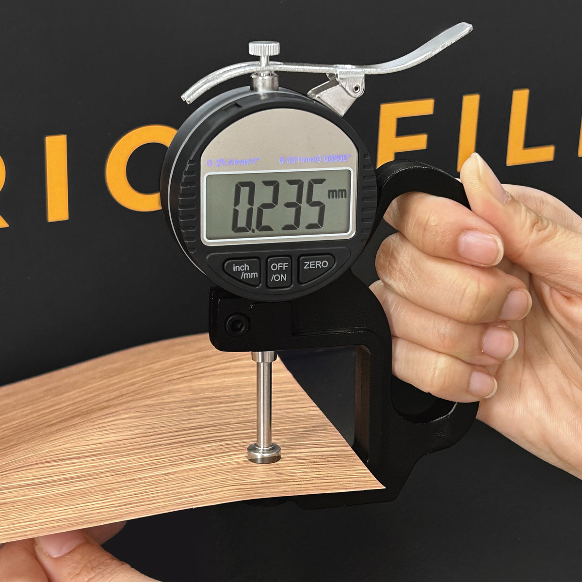 Thickness checking for Wheat Oak Wood Interior Film