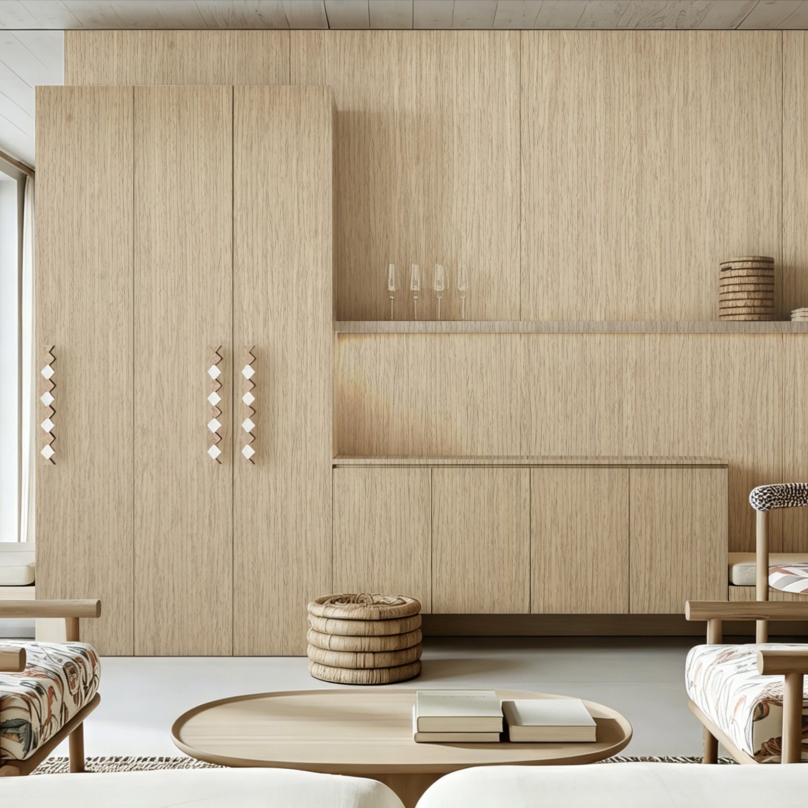 Misty Gray Oak Interior Film