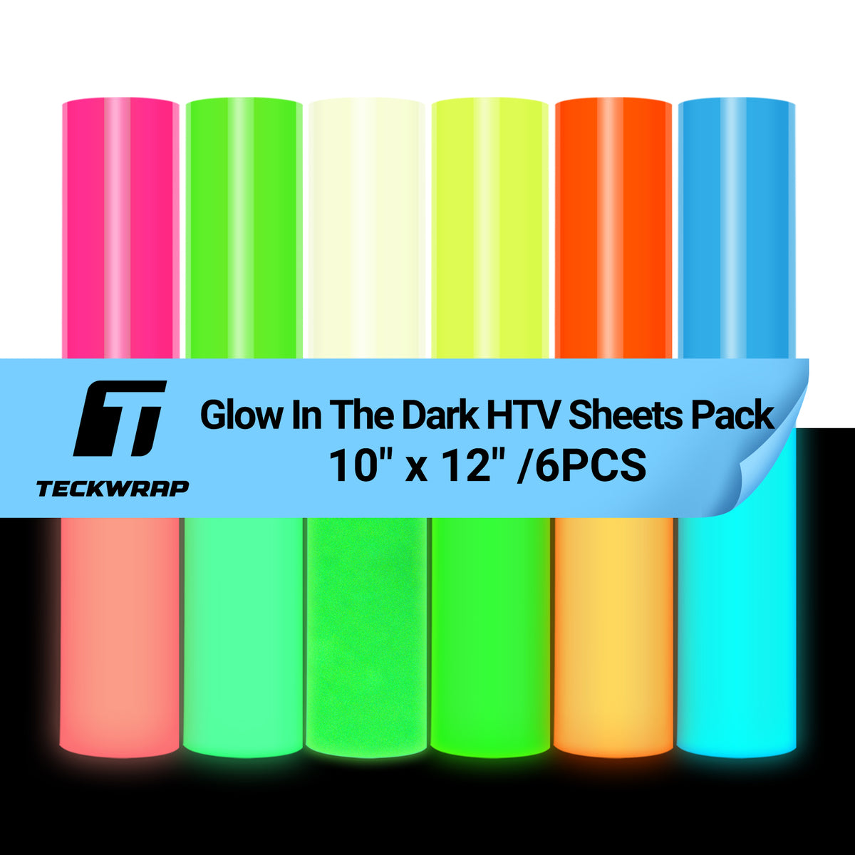 Glow Dark HTV Sheets Pack