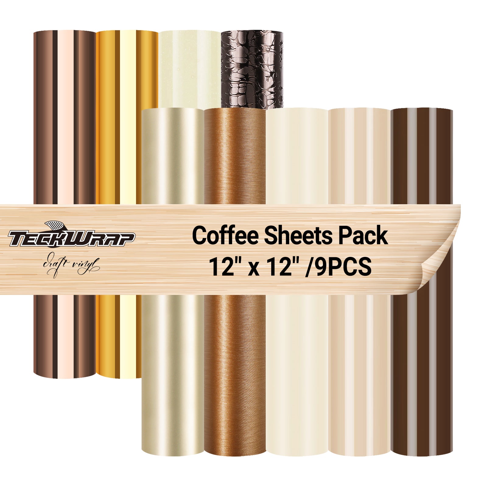 Coffee Sheets Pack, Adhesive Craft Vinyl Coffee Sheets Pack