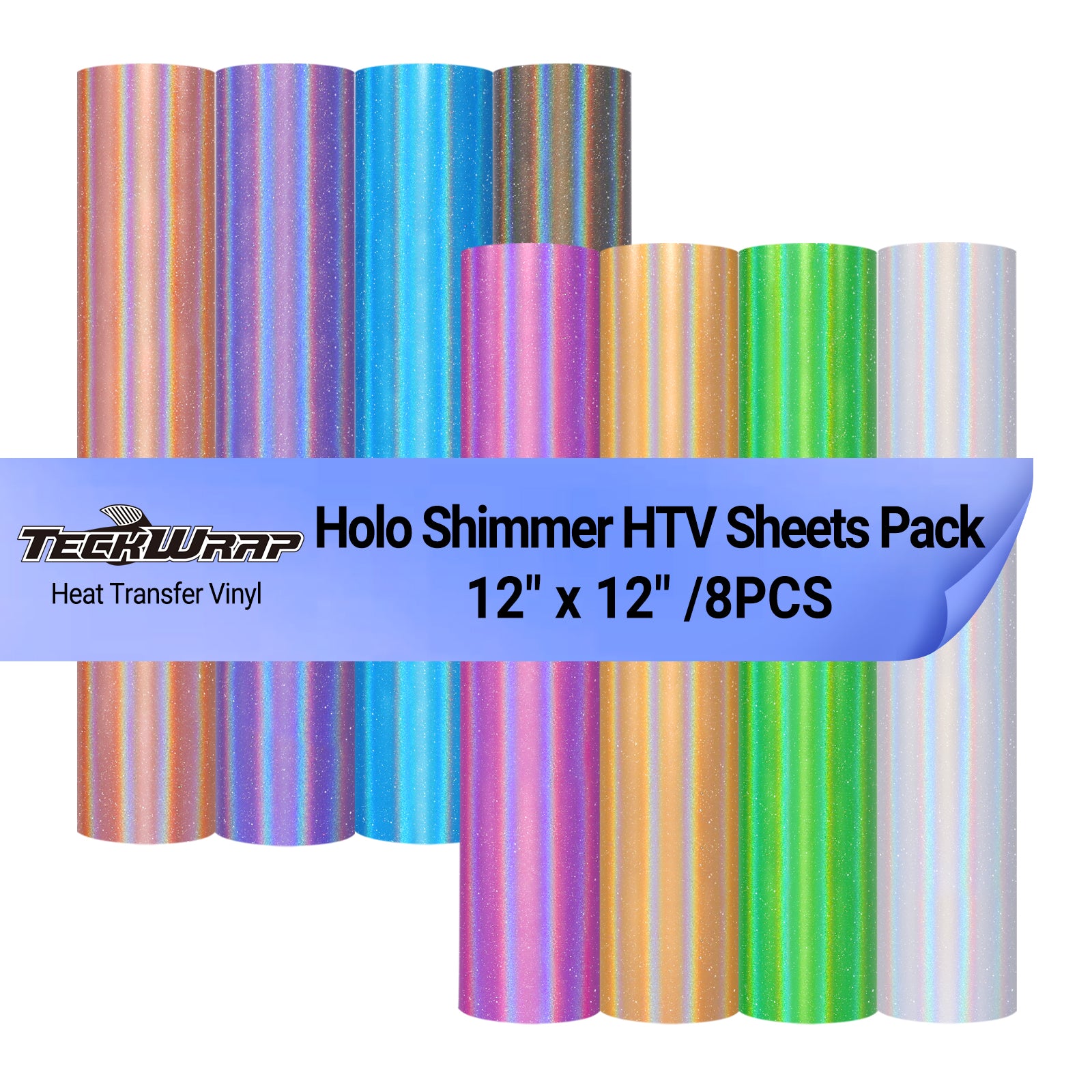 Holographic Shimmer HTV Sheets Pack (8PCS)