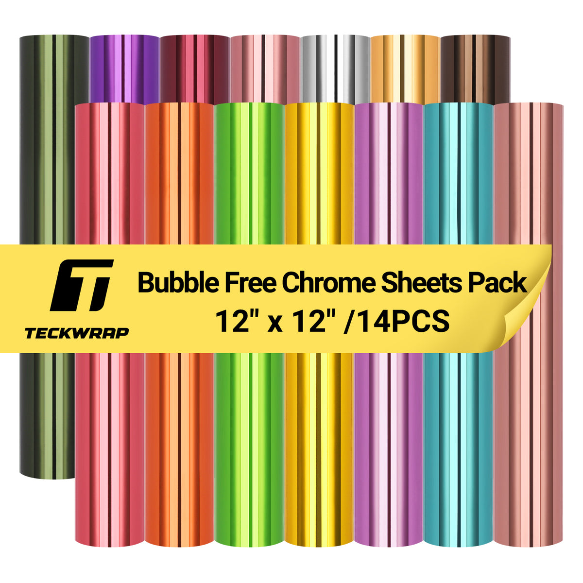 Bubble Free Mirror Chrome Sheets Pack