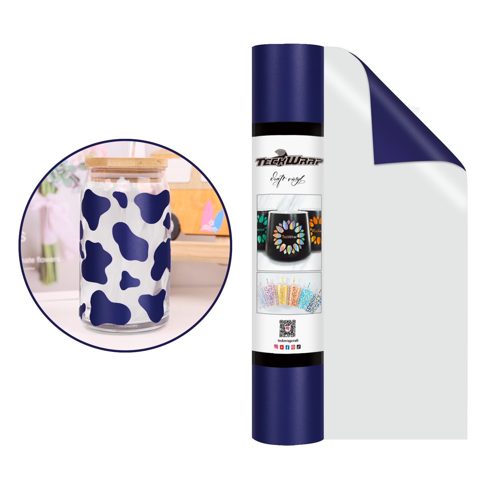 001 Economical Series Craft Vinyl 10ft  Matte Dark Blue 