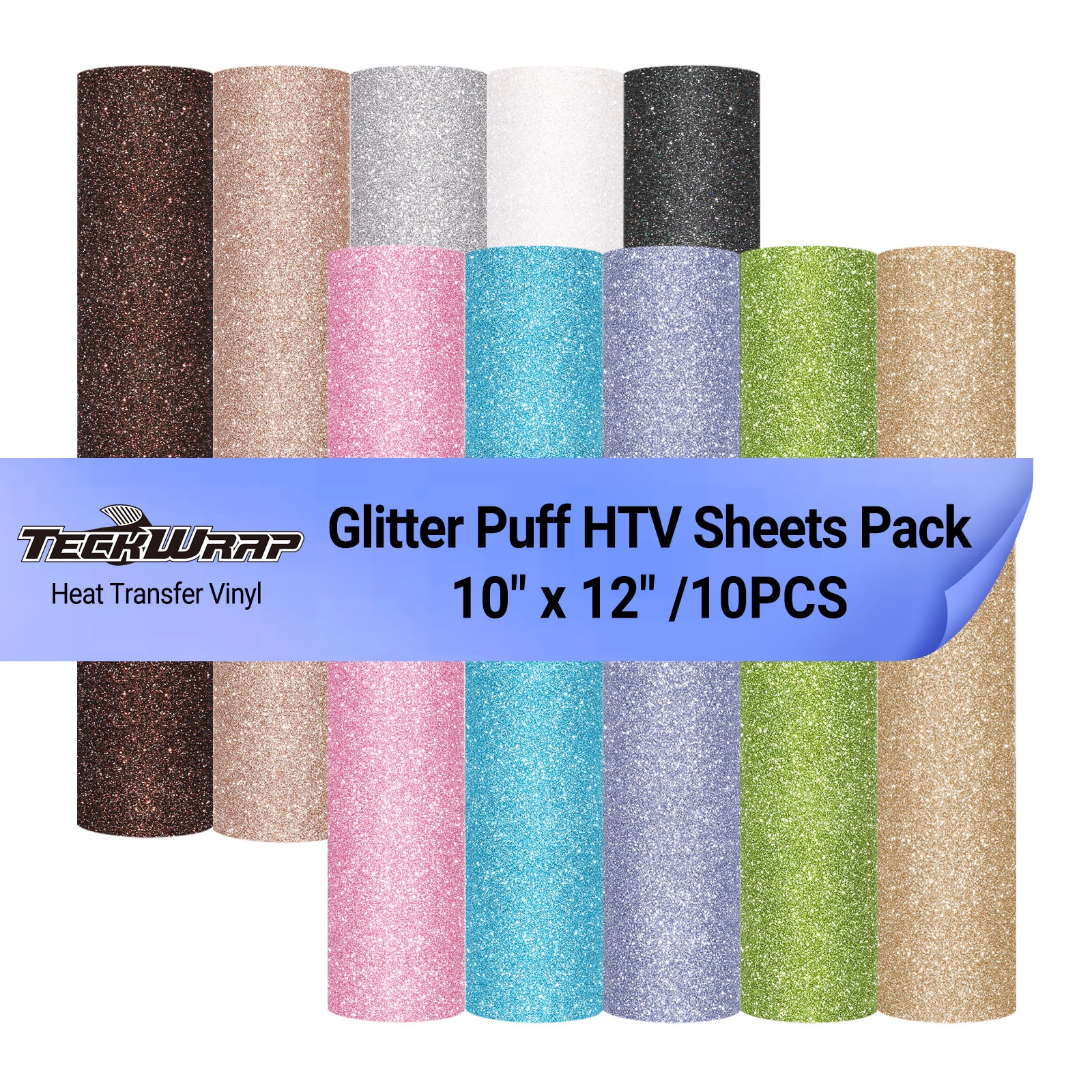 Glitter Puff HTV Sheets Pack (10 PCS)