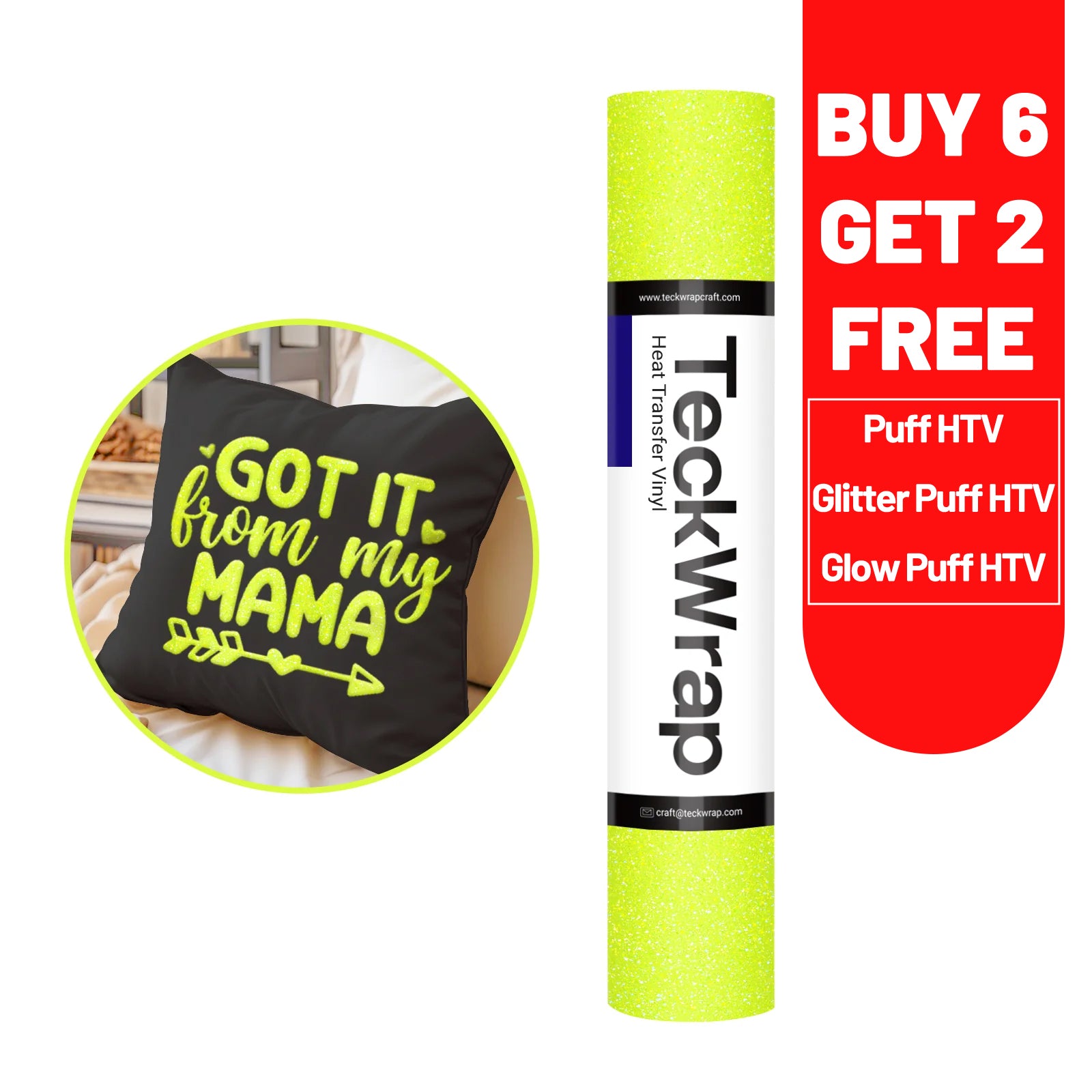 Glitter Puff Heat Transfer Vinyl