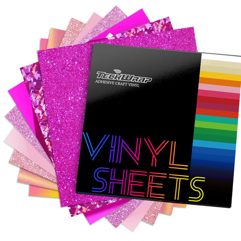Assorted Color Tone Vinyl Sheets Packs - Pink Tone - TeckwrapCraft