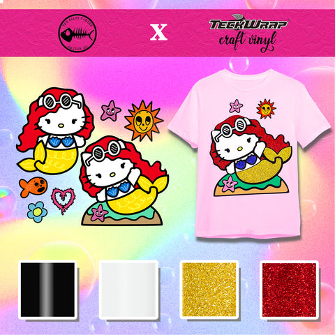 The Salty Yankee X Cute Kitty 4 Rolls HTV Bundle (SVG Excluded)